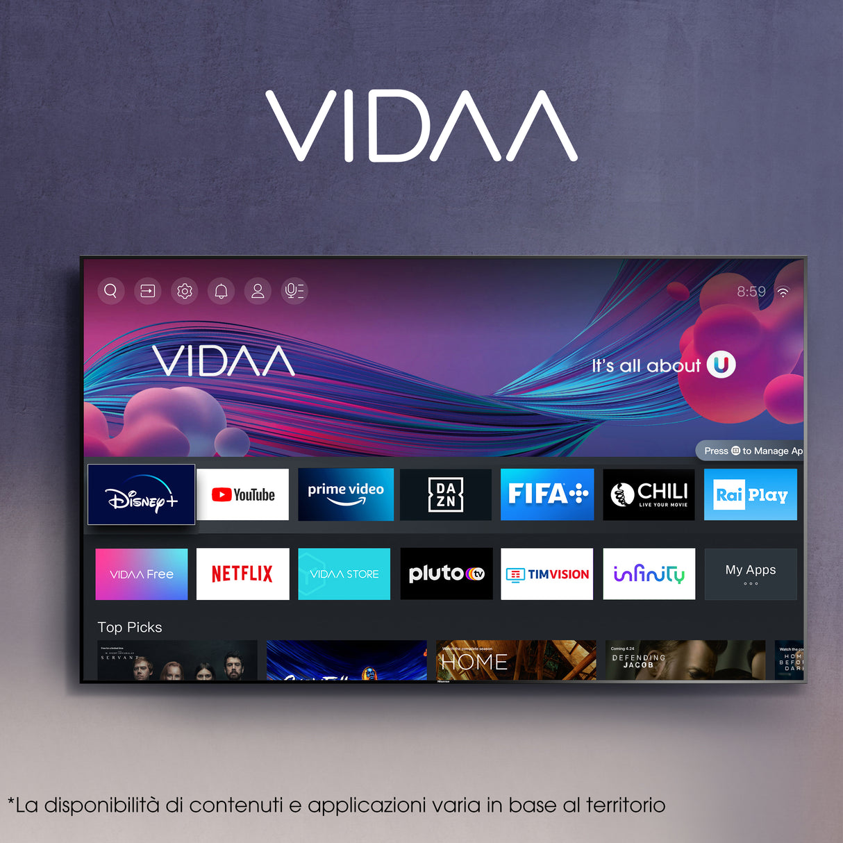 Hisense 32A4K TV 81,3 cm (32") HD Smart TV Wi-Fi Sort 200 cd/m²