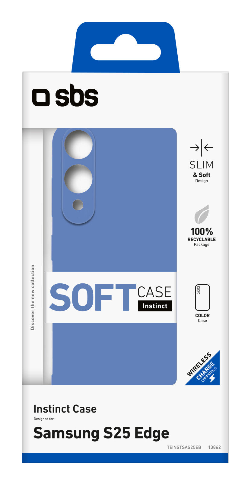 SBS TEINSTSAS25EB mobiltelefon etui 16,9 cm (6.66") Cover Blå