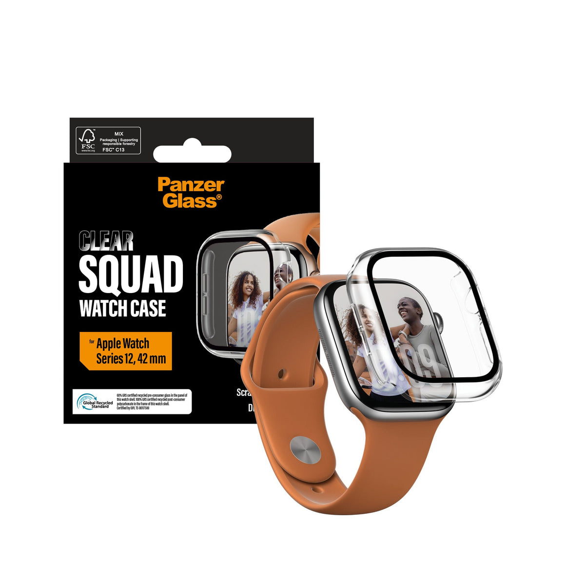 PanzerGlass Squad Watch Case Transparent Apple Watch Series 12 - 42mm