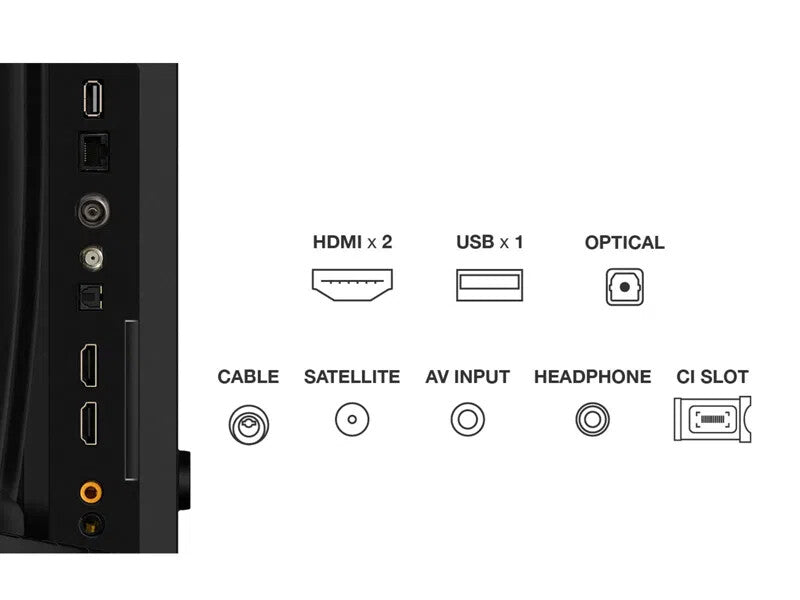 TCL 32V4C TV 81,3 cm (32") HD Smart TV Wi-Fi Sort