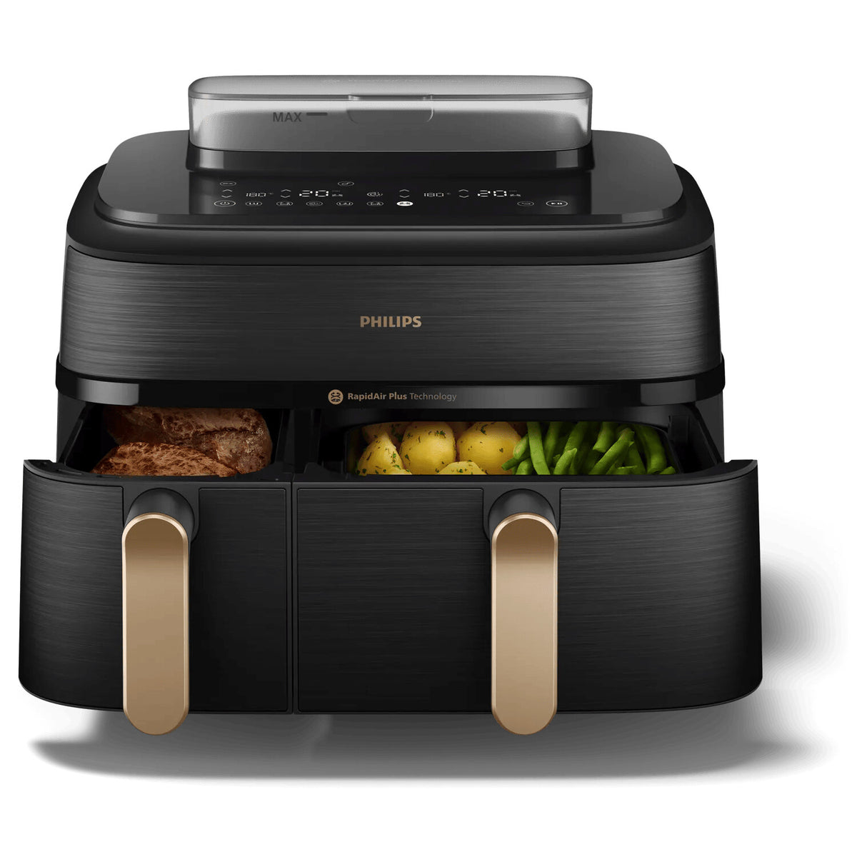 Philips 5000 Series NA552 Dobbelt varmluftssteger 2.75kW Sort rustfrit stål