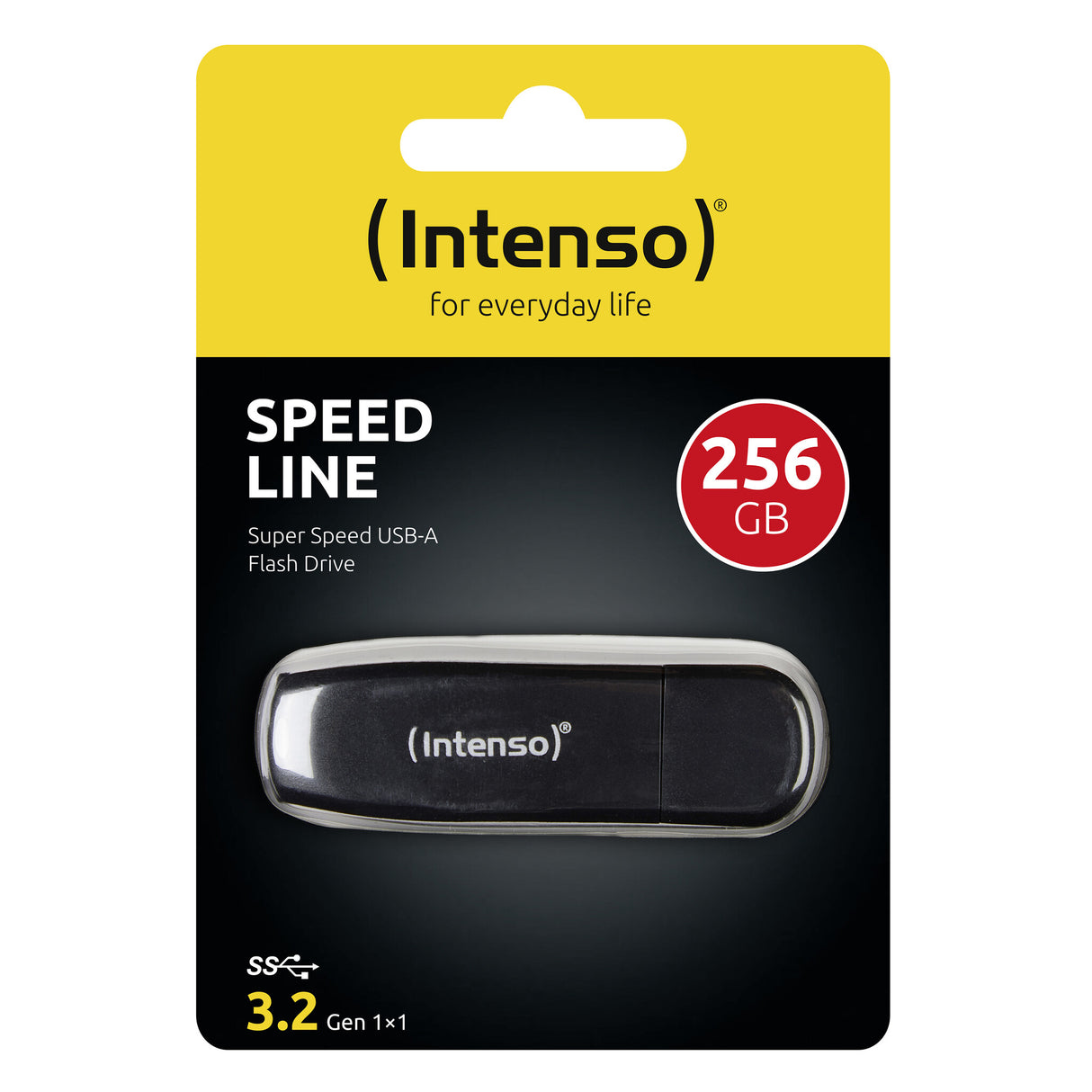 Intenso Speed Line USB-nøgle 256 GB USB Type-A 3.2 Gen 1 (3.1 Gen 1) Sort