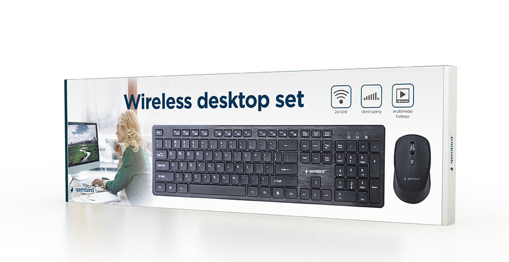 Gembird KBS-WCH-04-RU tastatur Mus inkluderet Hjem RF trådløst Sort