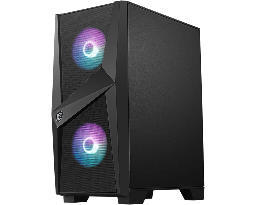 MSI MAG FORGE 100R computeretui Midi Tower Sort, Transparent