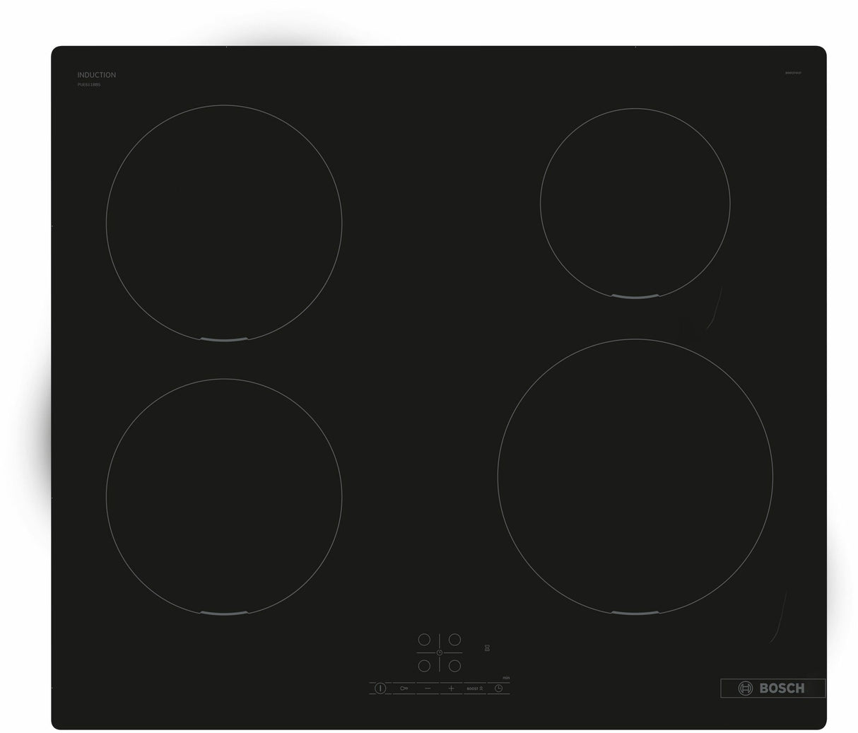 Bosch Serie 4 PUE611BB5E kogeplade Sort Indbygget 60 cm Zone induktionskogeplade 4 zone(s)