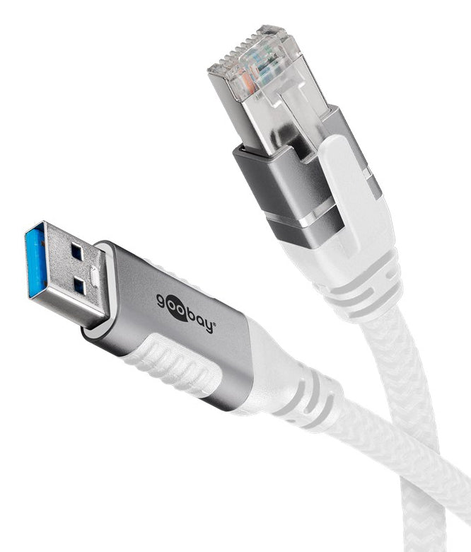 Goobay USB 3.0 til RJ45 netværksadapter 1 m CAT6 1 Gbit/s Hvid