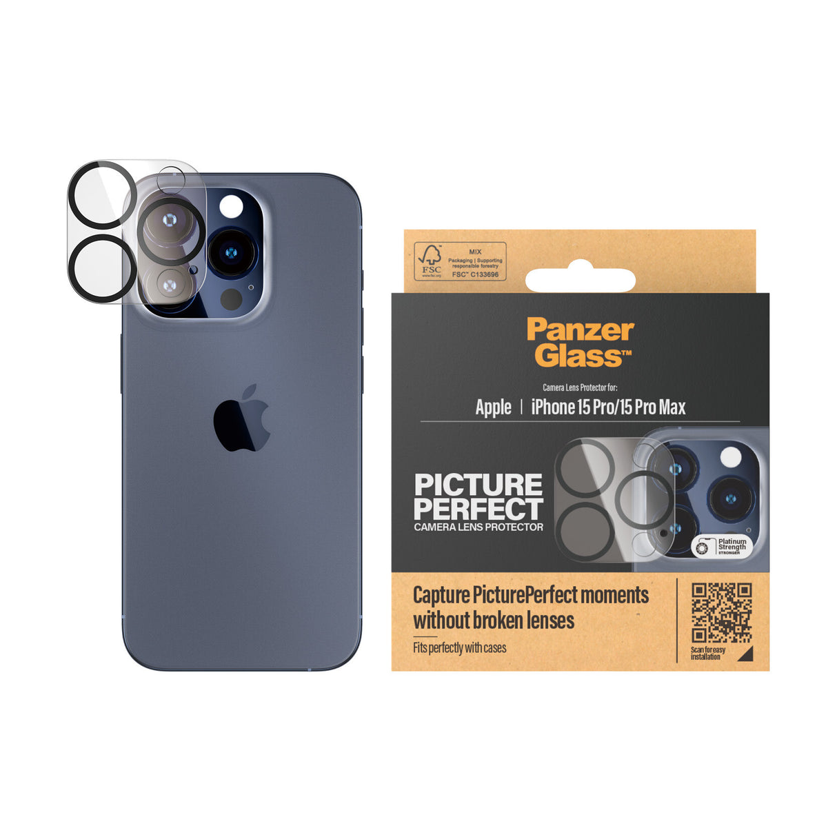 PanzerGlass ® PicturePerfect Kameralinsebeskytter iPhone 15 Pro | 15 Pro Max