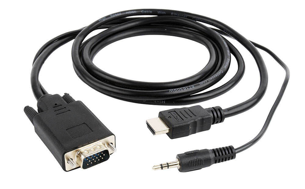 Gembird A-HDMI-VGA-03-6 videokabel adapter 1,8 m HDMI Type A (Standard) VGA (D-Sub) + 3.5mm Sort