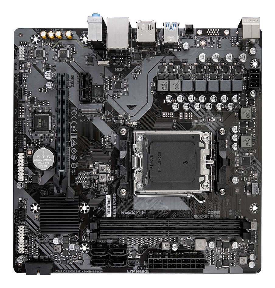 GIGABYTE A620M H bundkort AMD A620 Sokkel AM5 micro ATX