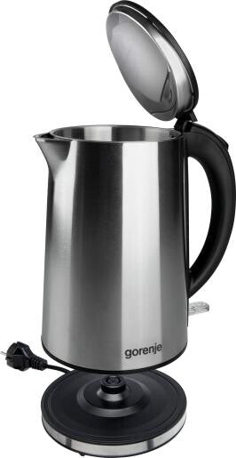 Gorenje K15DWS elkedel 1,5 L 2200 W Sort, Rustfrit stål