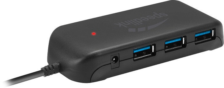 SPEEDLINK SL-140108-BK interface hub USB 3.2 Gen 1 (3.1 Gen 1) Type-A 5000 Mbit/s Sort