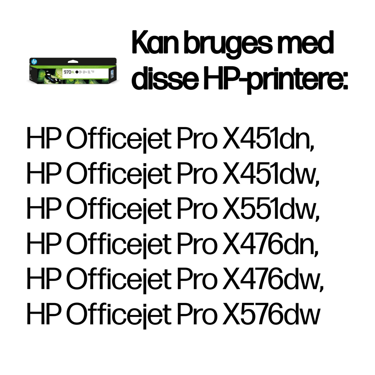 HP 970XL Sort 9200 sider Blæk CN625AE