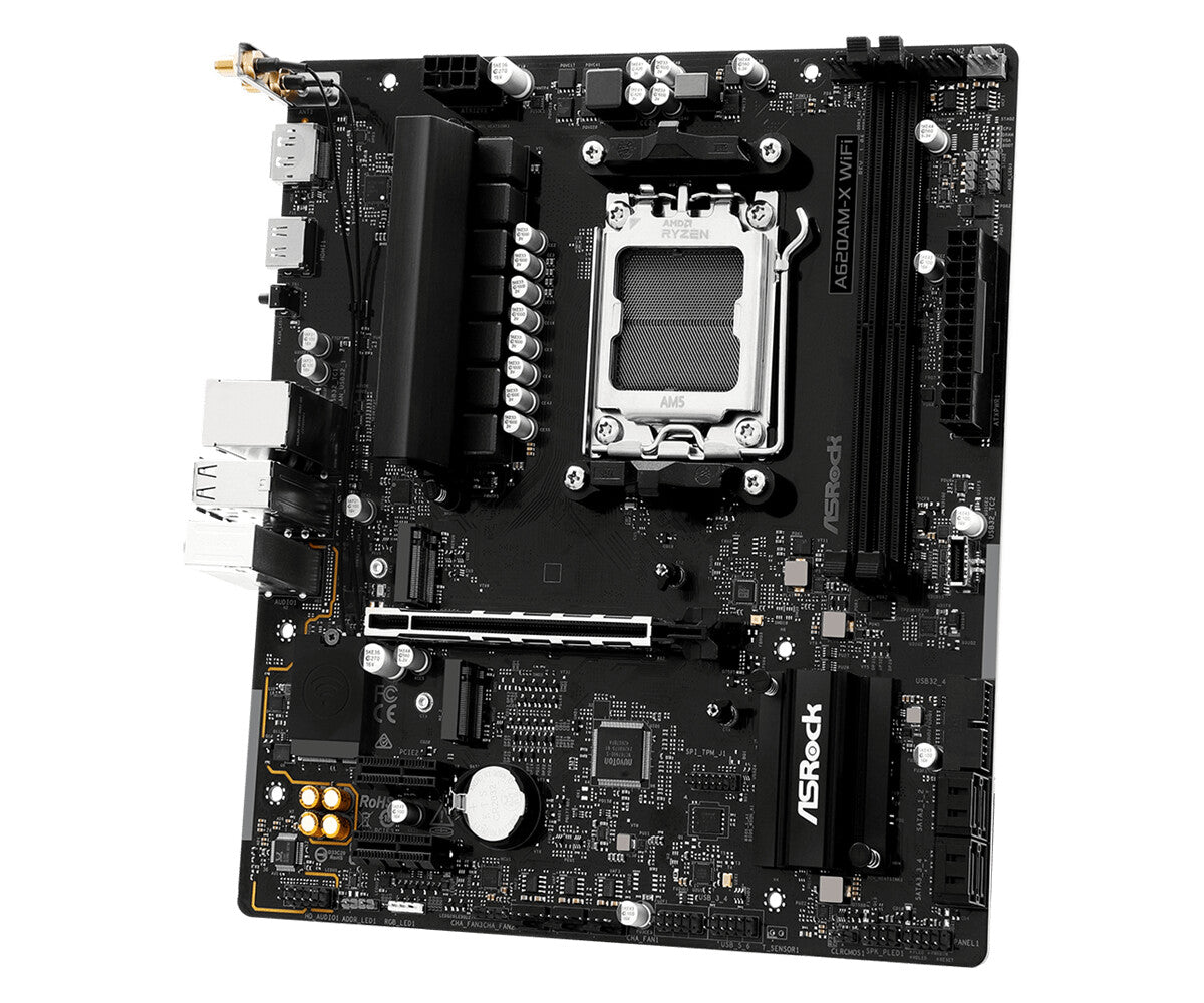 Pagrindine plokste ASRock A620AM-X WiFi AM5 mATX HDMI/DP DDR5