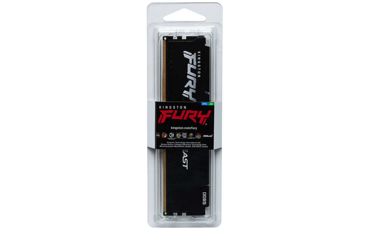 Kingston FURY Beast DDR5 SDRAM 16GB 6000MHz CL36 On-die ECC DIMM 288-PIN