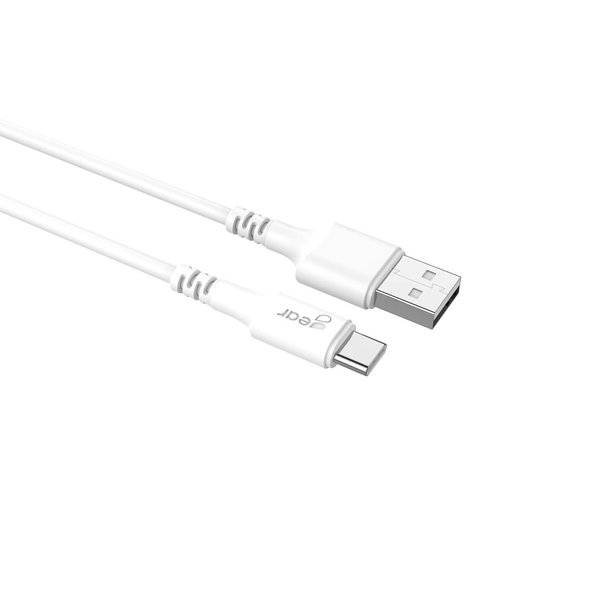 Gear Ladekabel USB-A-USB-C 2.0 2m Rundt Kabel Hvid