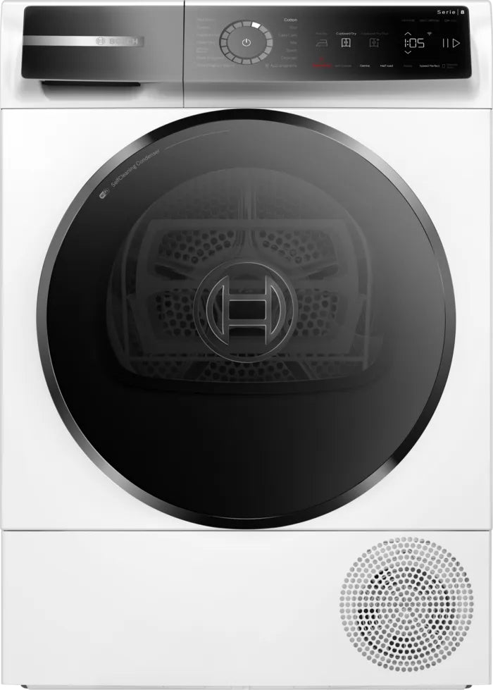 Bosch Serie 8 WQB246DASN tørretumbler Fritstående Front-læsning 9 kg Hvid