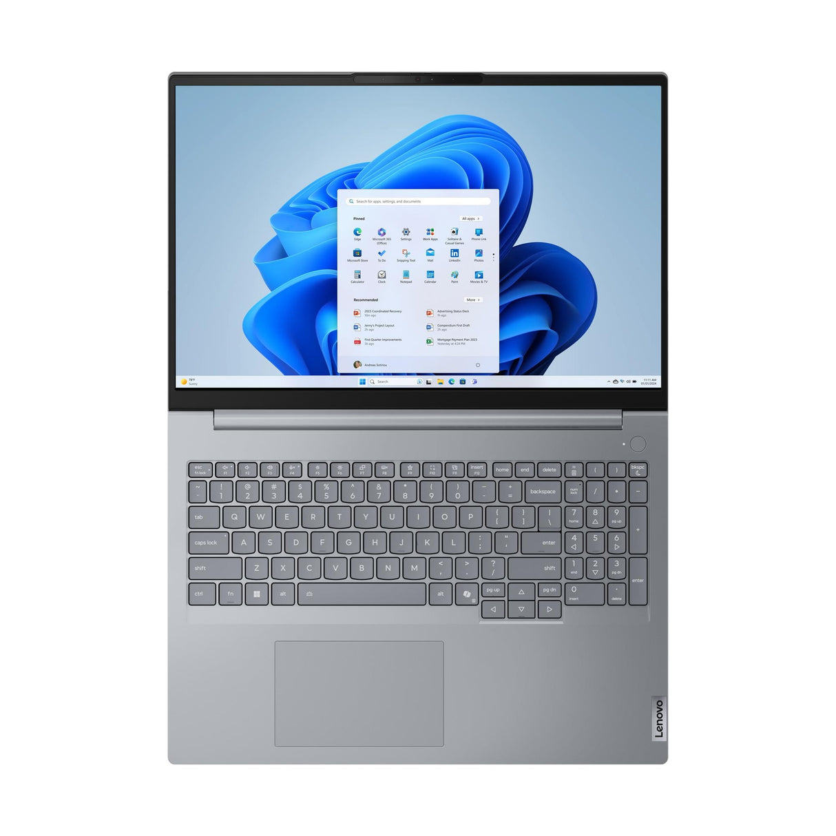Lenovo ThinkBook 16 G9 IRL Intel Core 5 210H Laptop 40,6 cm (16") WUXGA 16 GB DDR5-SDRAM 512 GB SSD Wi-Fi 7 (802.11be) Windows 11 Pro Nordisk Grå