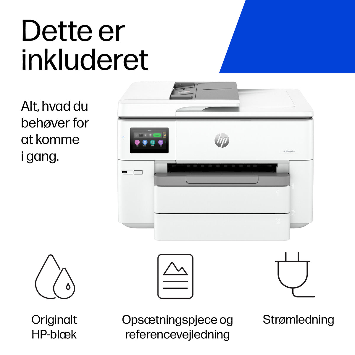 HP Officejet Pro 9730e Wide Format All-in-One Blækprinter