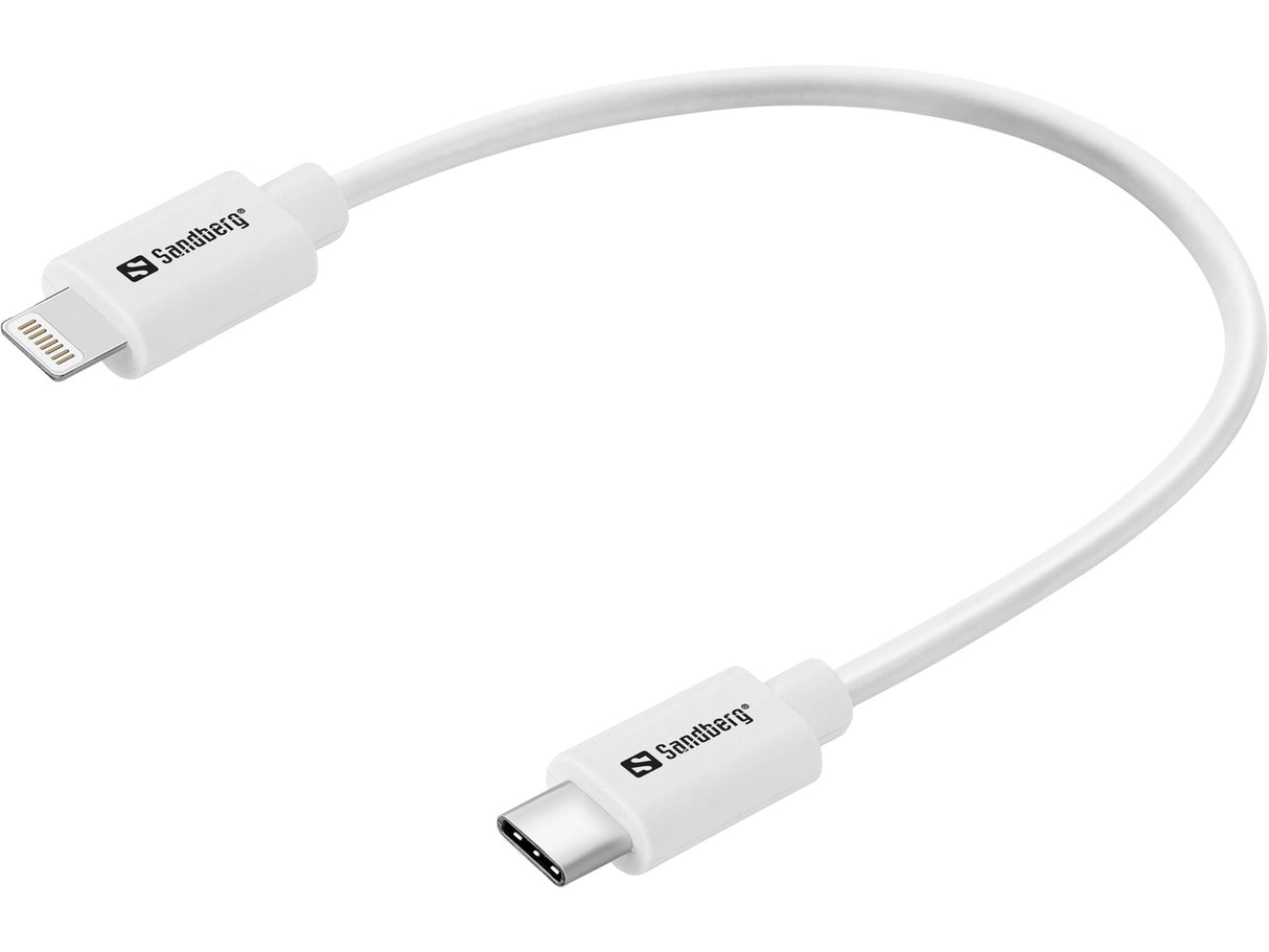 Sandberg 136-71 Lightning kabel 0,2 m Hvid