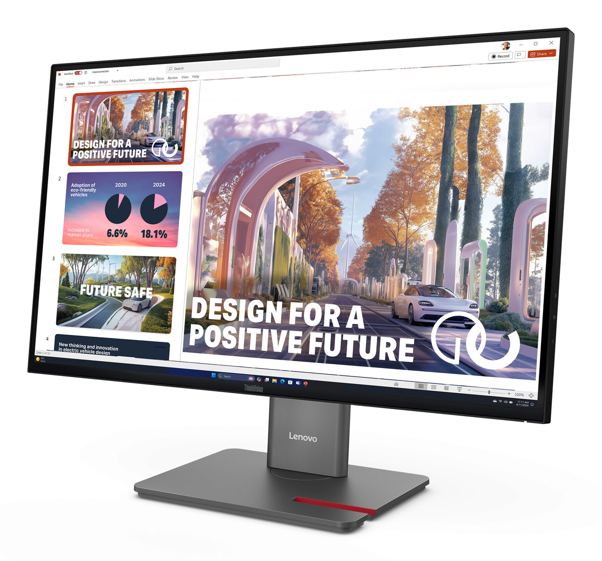 Lenovo ThinkVision P27QD-40 computerskærm 68,6 cm (27") 2560 x 1440 pixel Wide Quad HD LED Sort