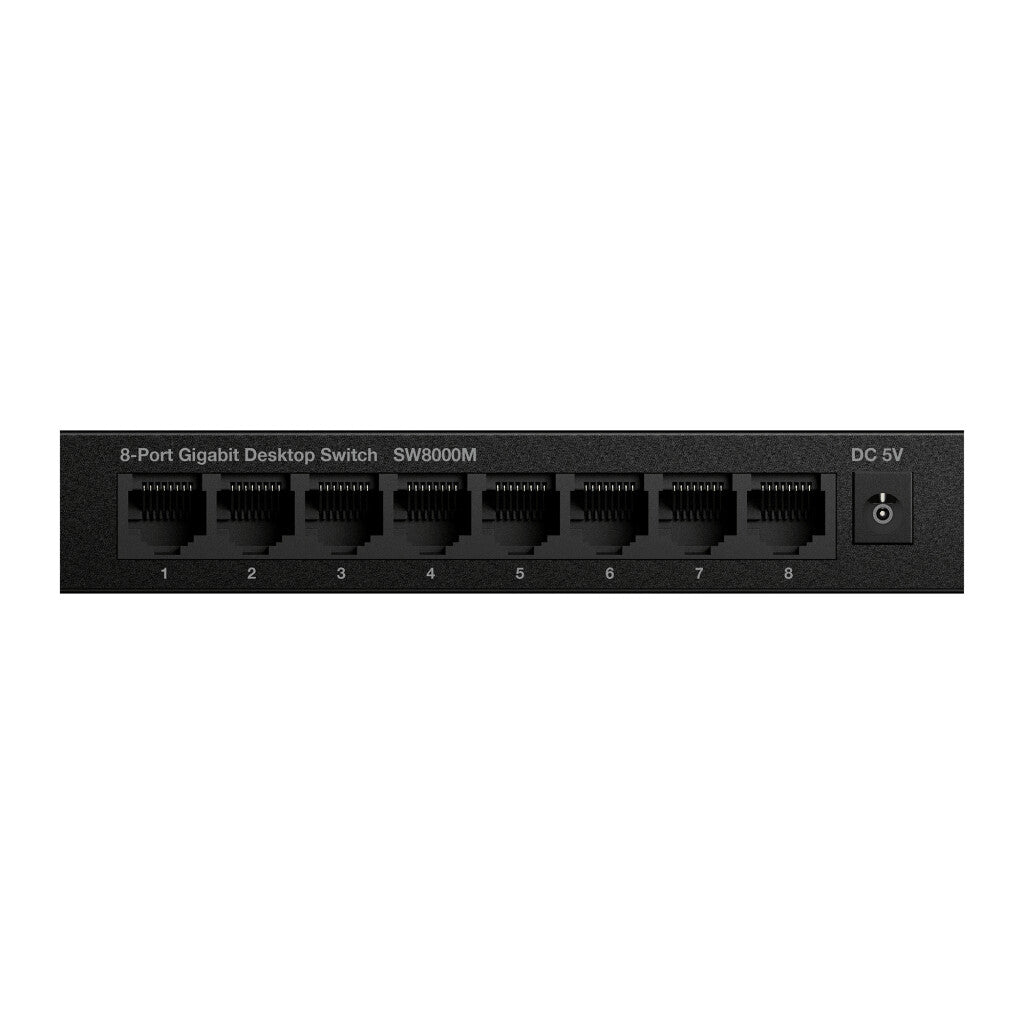 Strong SW8000M netværksswitch Gigabit Ethernet (10/100/1000) Sort