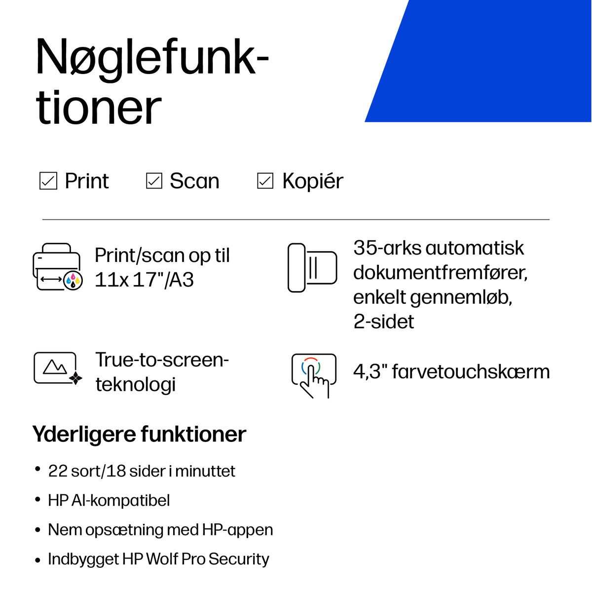 HP Officejet Pro 9730e Wide Format All-in-One Blækprinter