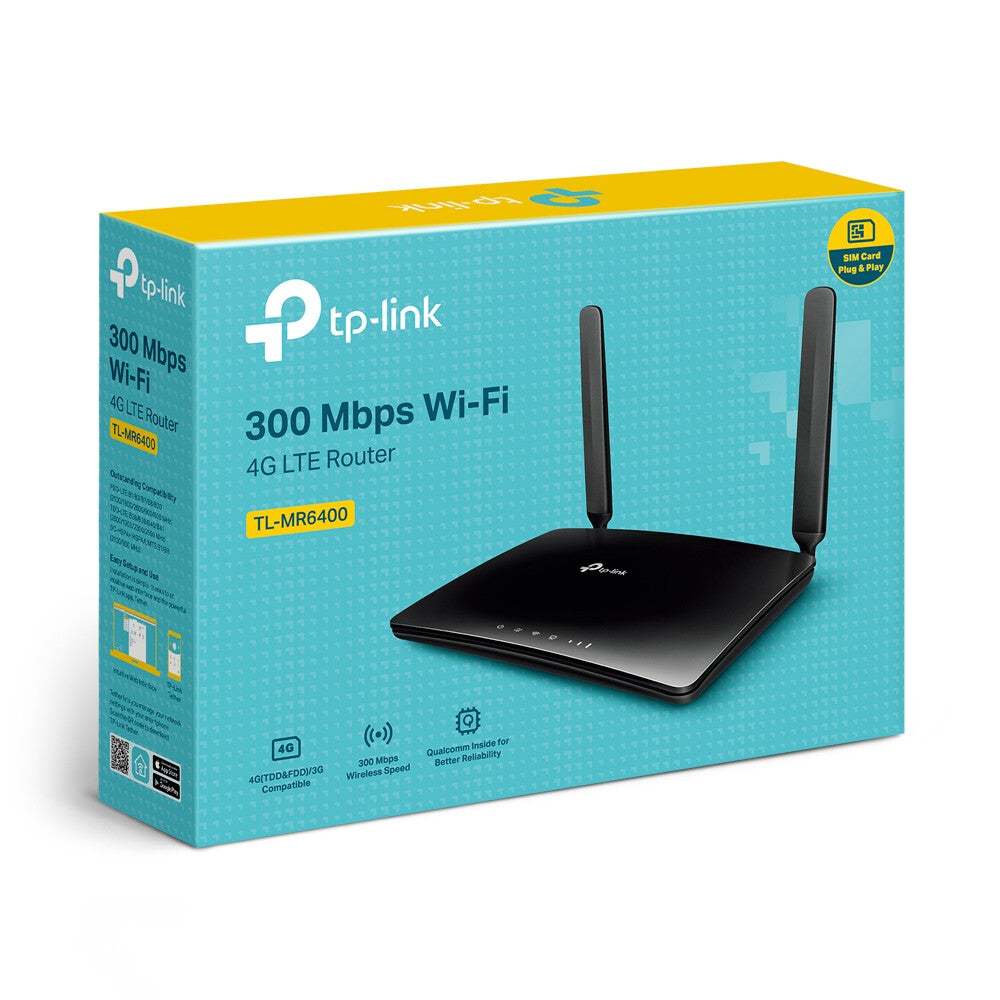TP-Link TL-MR6400 trådløs router Hurtigt ethernet Enkelt band (2,4 GHz) 4G Sort