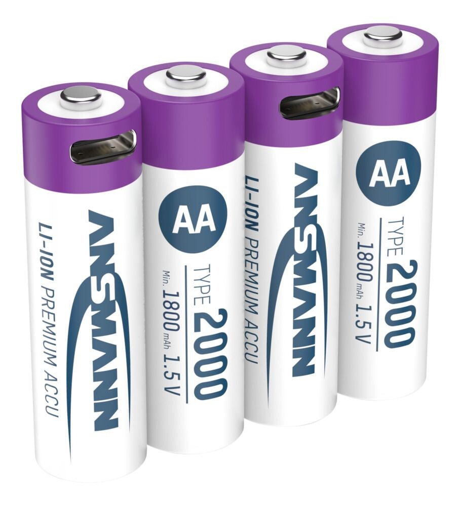 Ansmann 1312-0036 husholdningsbatteri Genopladeligt batteri AA Lithium-Ion (Li-Ion)