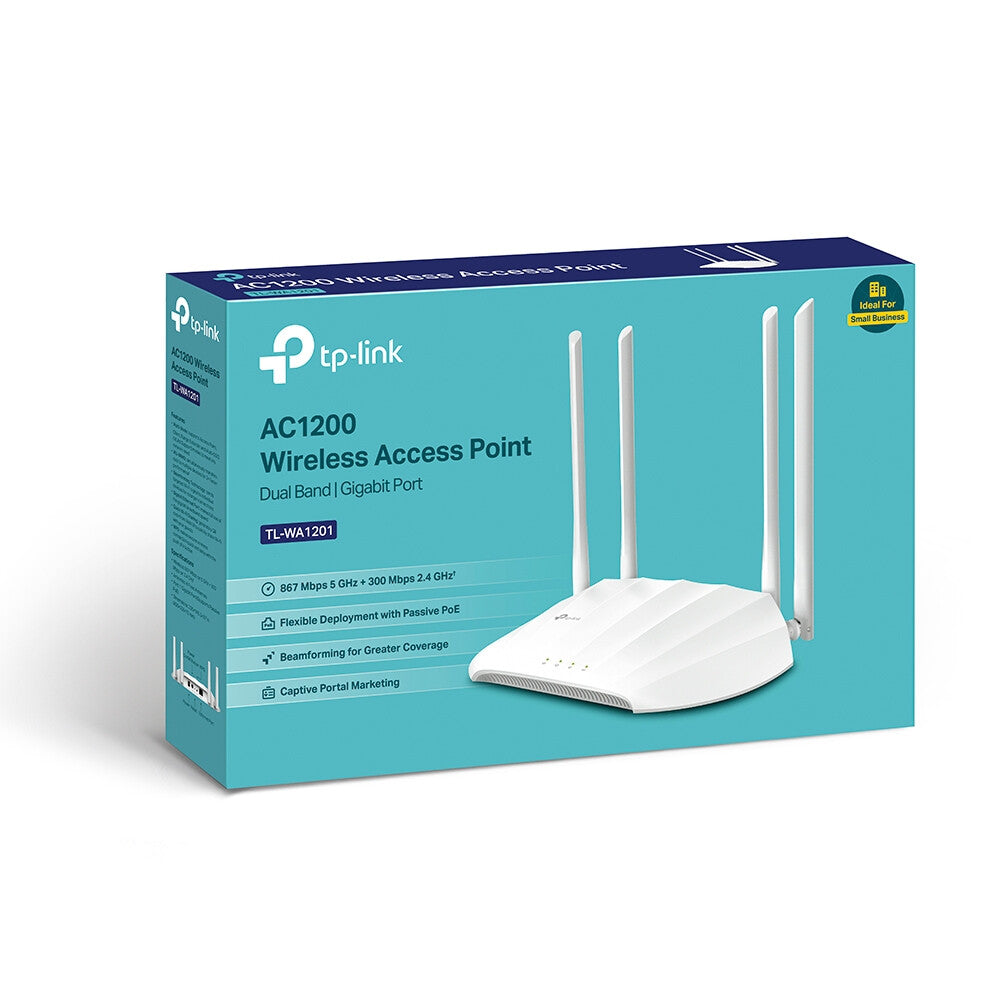 TP-Link TL-WA1201 WLAN adgangspunkt 867 Mbit/s Hvid Strøm over Ethernet (PoE)