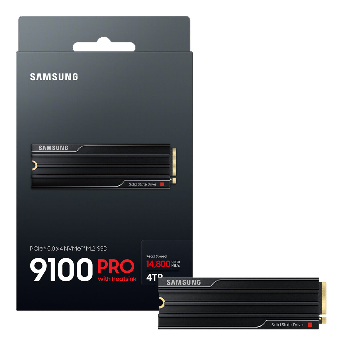 Samsung 9100 PRO Heatsink PCIe(R) 5.0 NVMe™ M.2 SSD - 4 TB