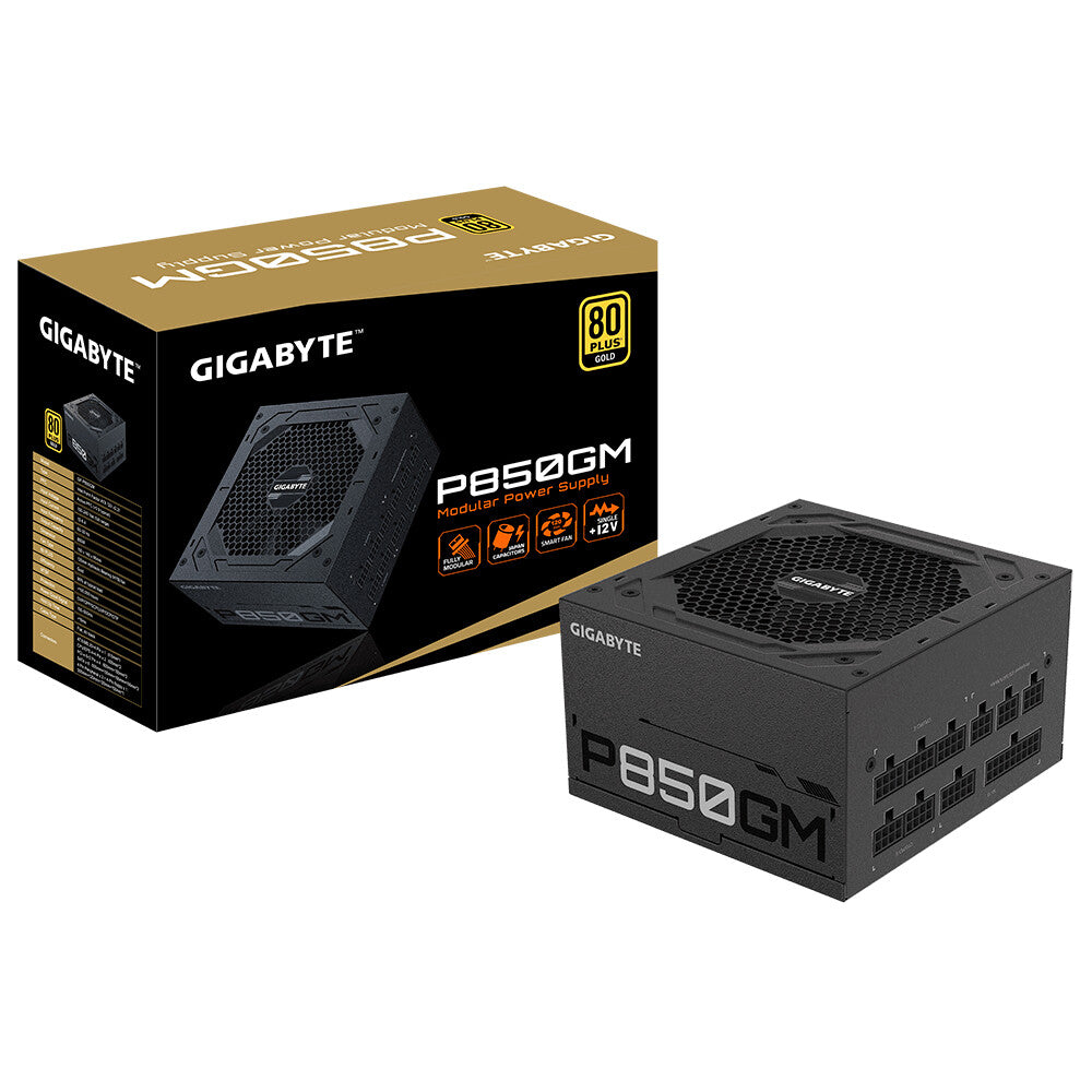 GIGABYTE P850GM enhed til strømforsyning 850 W 20+4 pin ATX ATX Sort