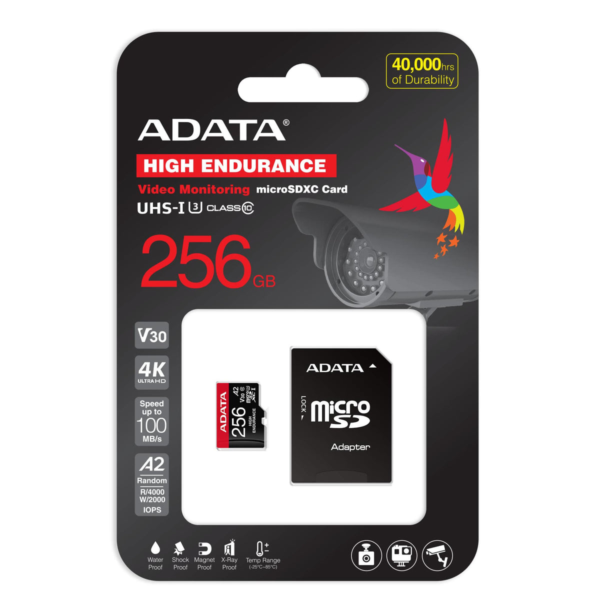 ADATA AUSDX256GUI3V30SHA2-RA1 hukommelseskort 256 GB MicroSDXC UHS-I Klasse 10