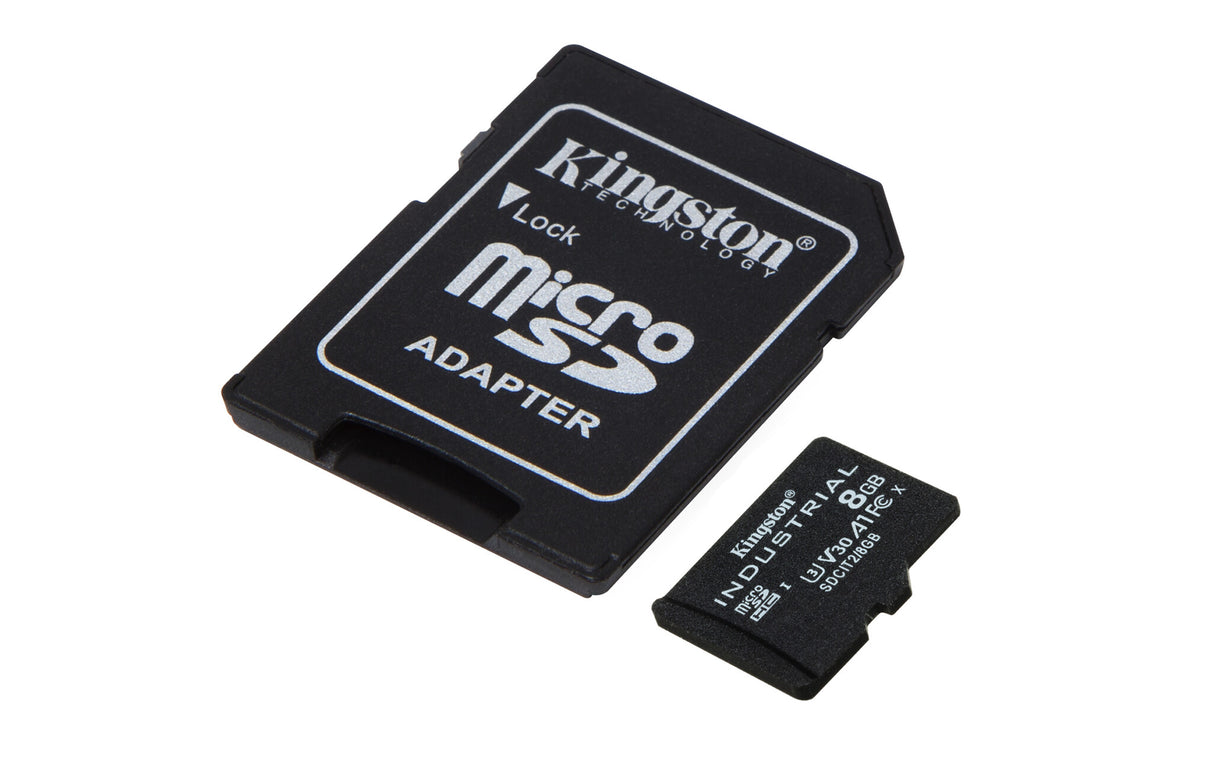 Kingston Technology 8GB microSDHC Industrial C10 A1 pSLC kort + SD-adapter