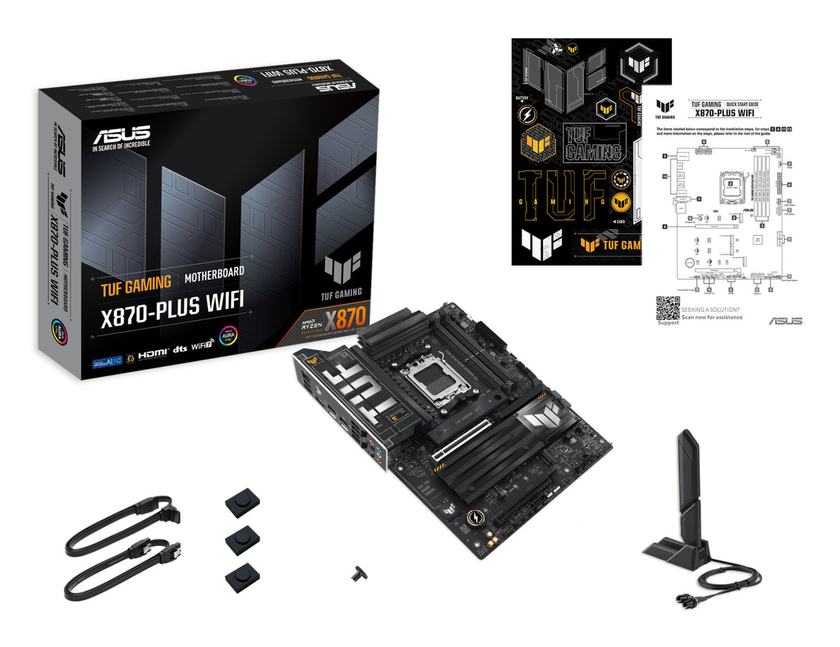 ASUS TUF GAMING X870-PLUS WIFI AMD X870 Sokkel AM5 ATX
