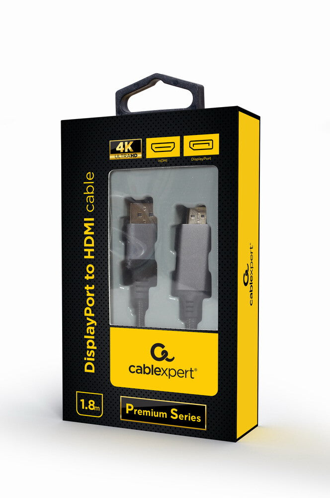 Gembird CC-DP-HDMI-4K-6 videokabel adapter 1,8 m DisplayPort HDMI Type A (Standard) Sort