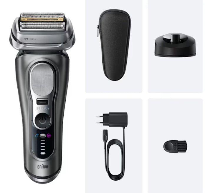 Braun Series 9 Pro+ 9615S Folie shaver Trimmer Sort, Grå