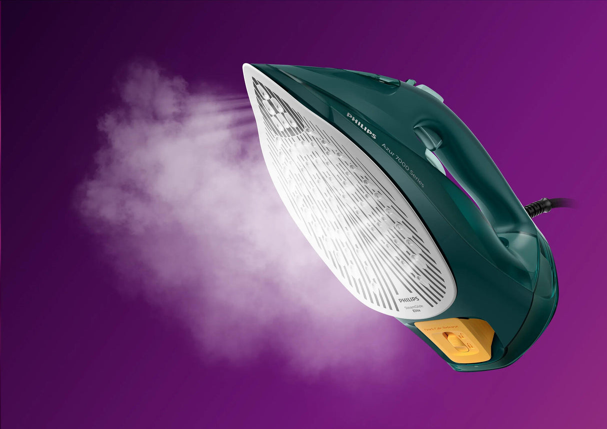 Philips 7000 series DST7050/70 strygejern Dampstrygejern SteamGlide Elite-strygesål 2800 W Grøn