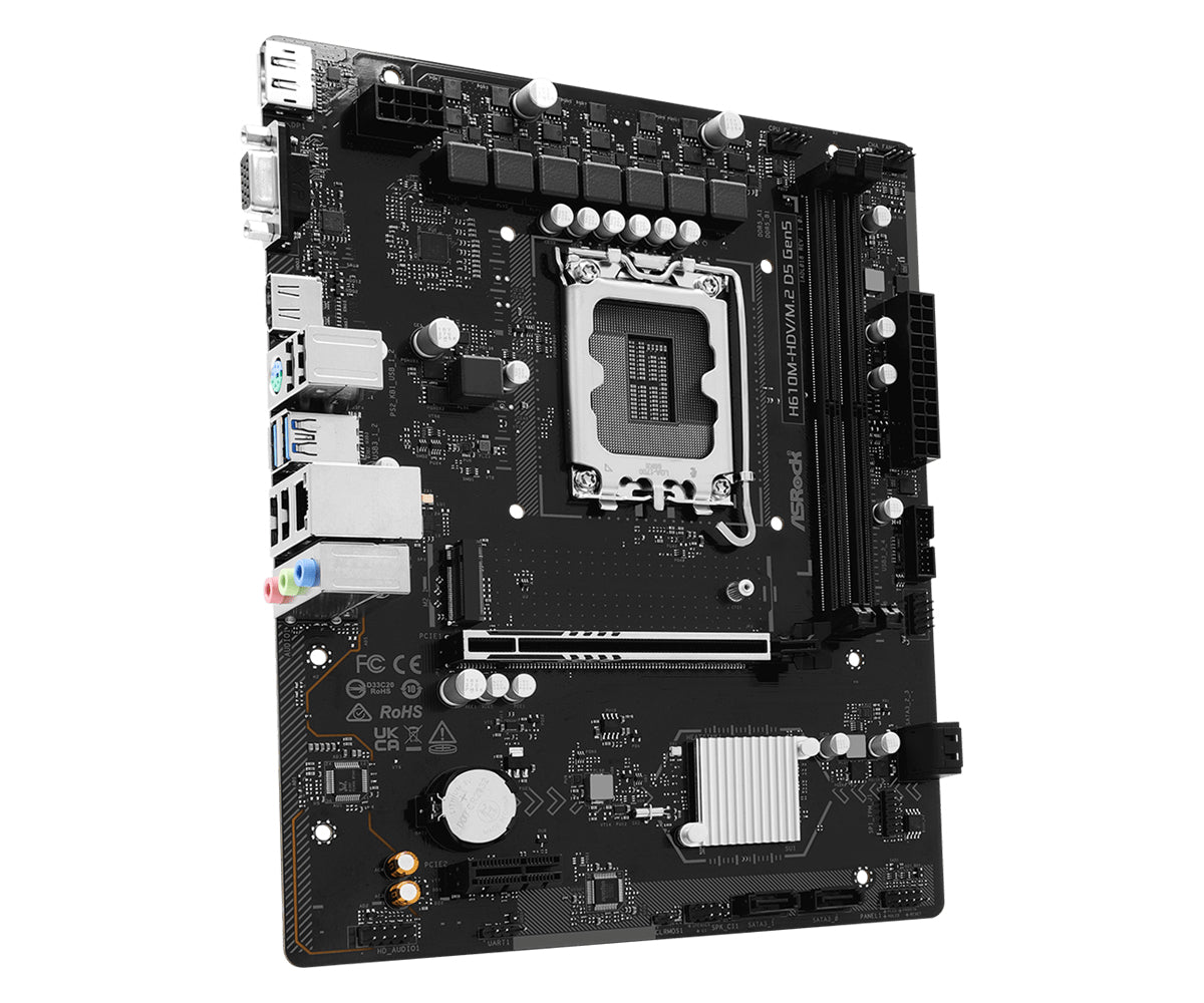 ASRock H610M-HDV/M.2 D5 Gen5 mATX LGA1700