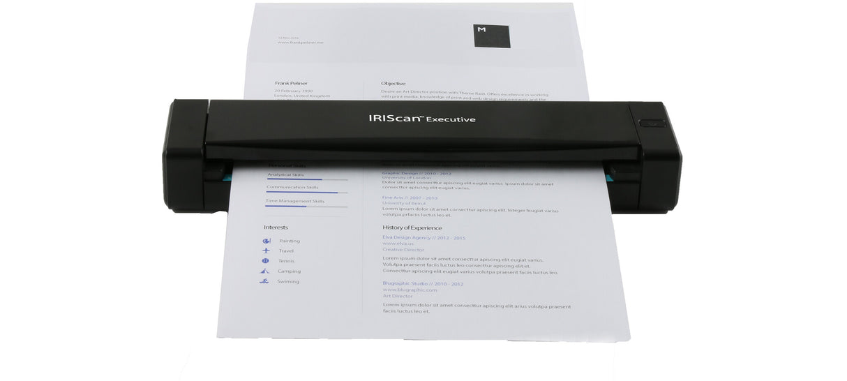 I.R.I.S. IRIScan Executive 4 Skanner med papir-tilførsel 600 x 600 dpi A4 Sort