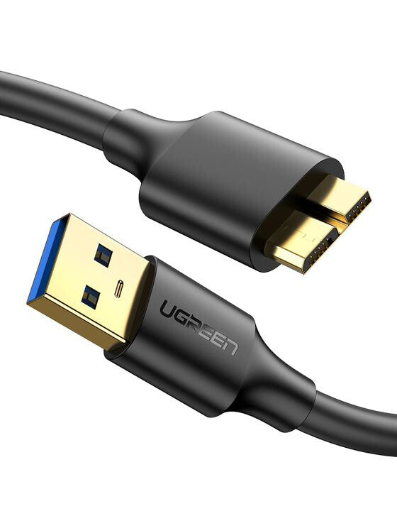 Ugreen 10841 USB-kabel USB 3.2 Gen 1 (3.1 Gen 1) 1 m USB A Micro-USB B Sort
