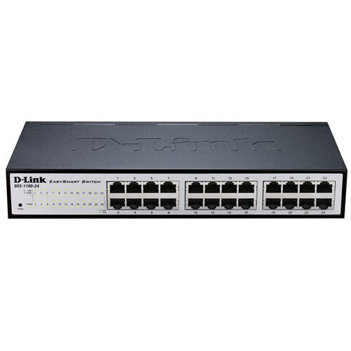 D-Link DGS-1100-24V2 Administreret L2 Gigabit Ethernet (10/100/1000) 1U Sort, Grå