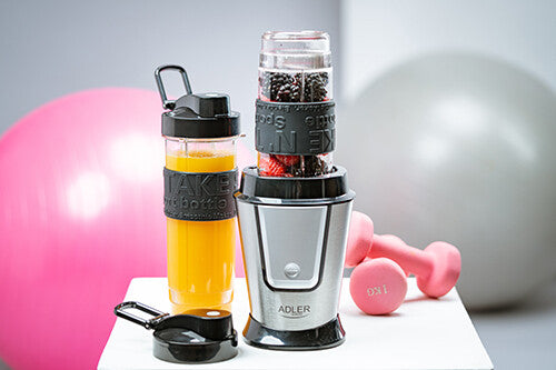 Adler AD 4081 blender 0,57 L Sportsblender 800 W Sort, Rustfrit stål, Gennemsigtig