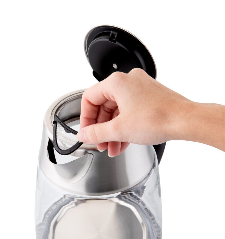 Eta ETA915390000 elkedel 1,5 L 2200 W Sort, Rustfrit stål, Transparent