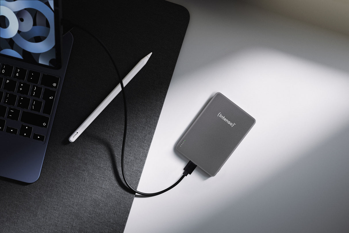 Intenso MW10000 Lithium polymer (LiPo) 10000 mAh Trådløs opladning Grå