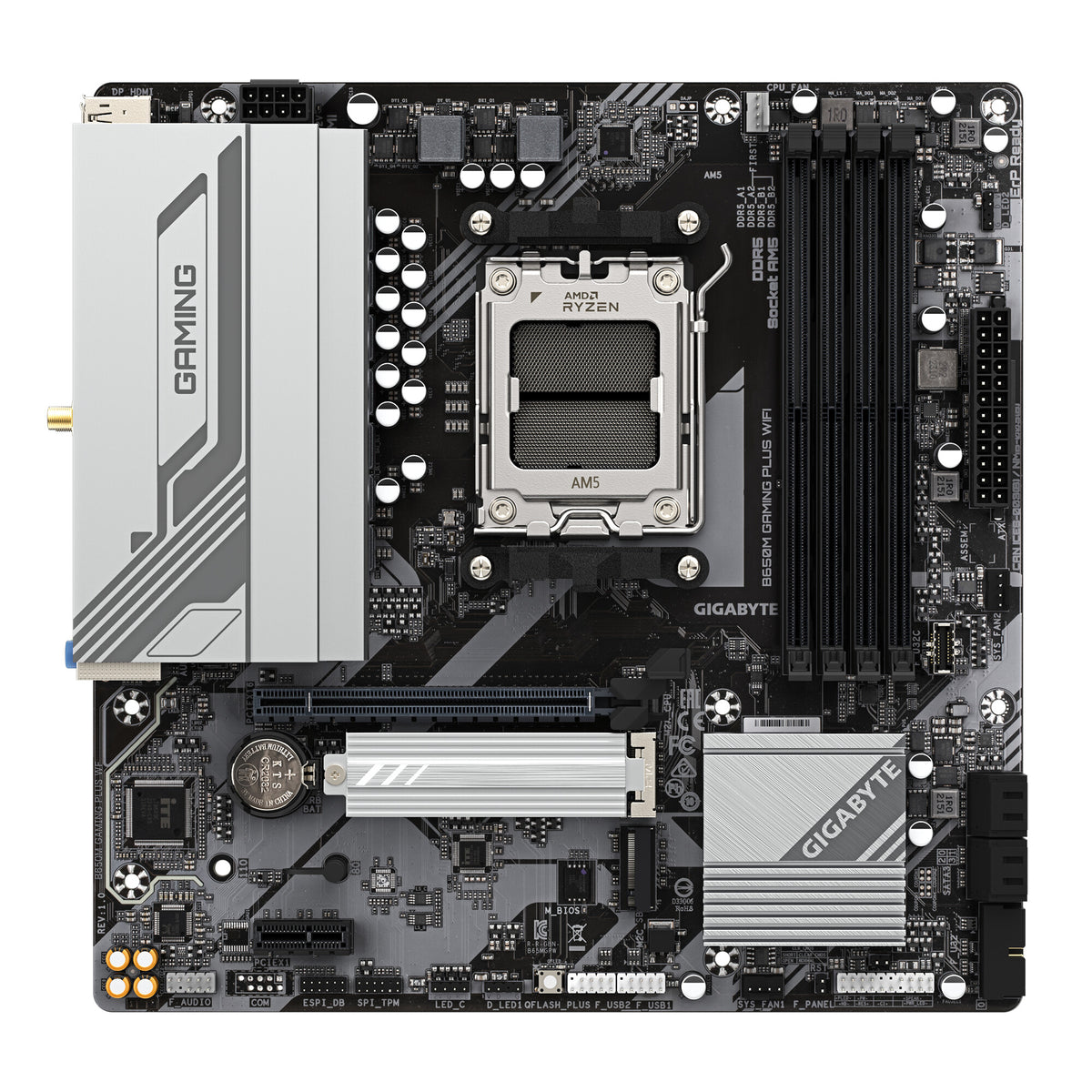 GIGABYTE B650M GAMING PLUS WIFI AMD B650 Sokkel AM5 micro ATX