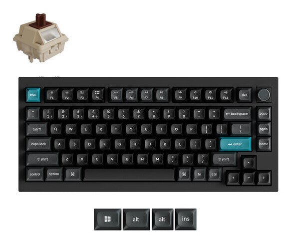Keychron Q1 Ultra 8K tastatur Spil USB + RF Wireless + Bluetooth Sort
