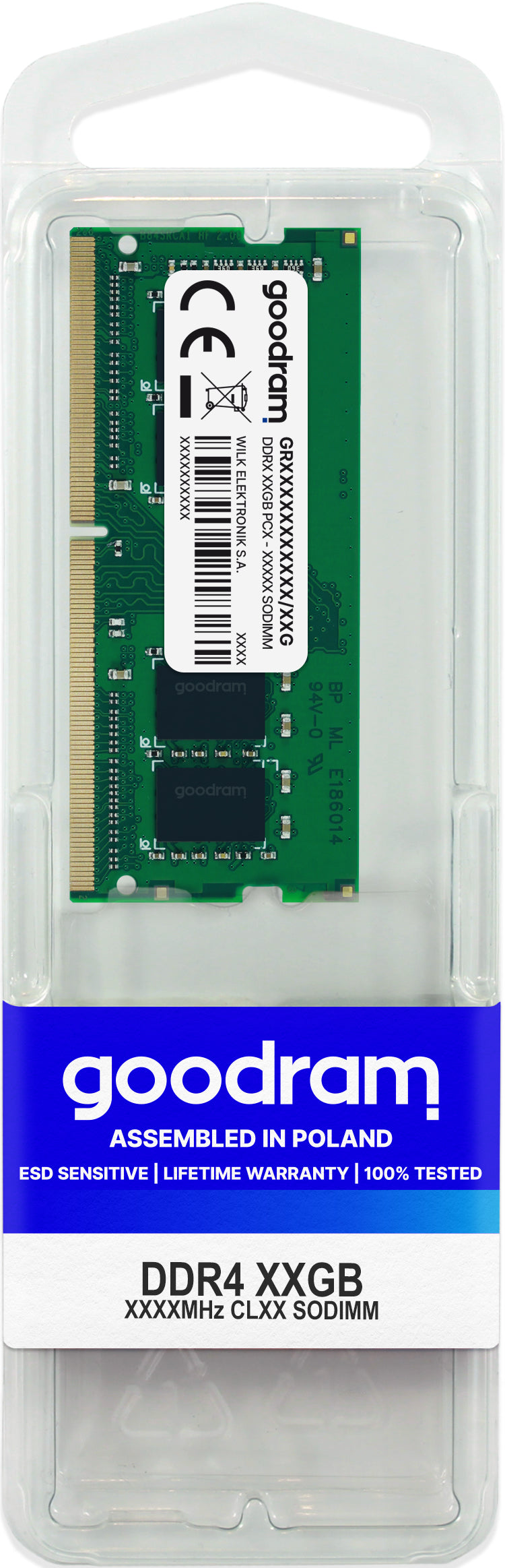 GOODRAM DDR4 SDRAM 8GB 2400MHz CL17 Ikke-ECC SO DIMM 260-PIN