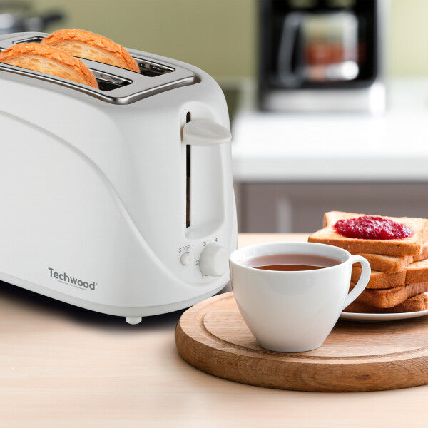 Techwood TGP-202 brødrister 2 skive(r) 700 W Hvid