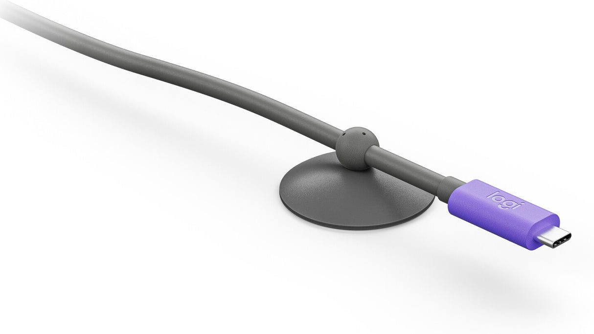 Logitech 952-000195 USB-kabel USB 3.2 Gen 2 (3.1 Gen 2) 5 m USB C Grafit, Violet