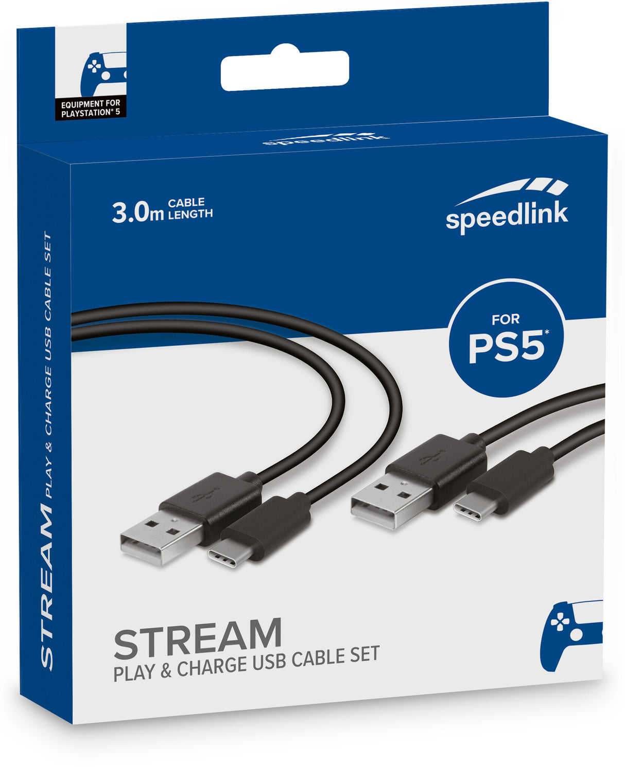 SPEEDLINK STREAM USB-kabel 3 m USB A USB C Sort